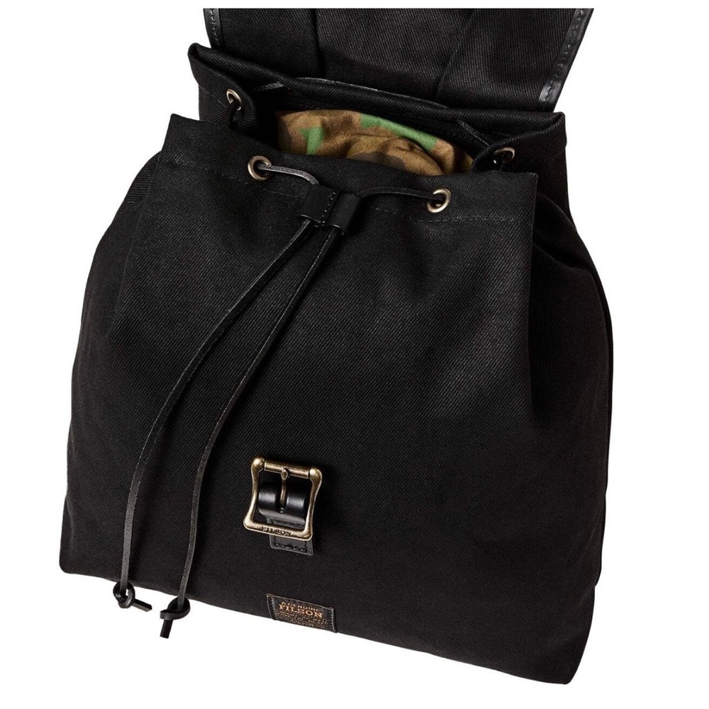 Filson Classic Black Backpack drawstring $506 - Picture 4 of 5